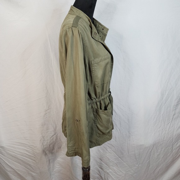 Social Standard By SANCTUARY Size Medium Tencel Snap Front Lightweight Jacket - Picture 3 of 11